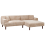 Beliani Corner Sofa 3 Seater HOLT Fabric Beige Left Hand 4