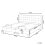 Beliani Adjustable Bed Fabric DUKE 160 x 200 cm (EU King Size) Light Grey 3