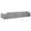 Beliani Modular Corner Sofa 4 Seater HELLNAR Left Hand Grey Fabric 5