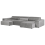 Beliani Modular Corner Sofa 5 Seater HELLNAR Left Hand Grey Fabric with Ottoman 4
