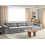 Beliani Modular Sofa 3 Seater HELLNAR Fabric Grey 2