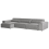 Beliani Modular Sofa 3 Seater HELLNAR Grey Fabric with Ottoman 4