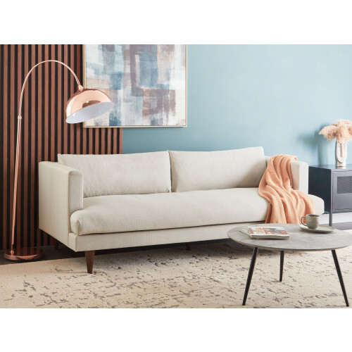 Beliani Sofa 3 Seater JARPEN Fabric Light Beige 2