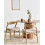 Beliani Set of 2 Dining Chairs MAROA Wood Light Beige 2