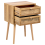 Beliani Bedside Table BUTTE Light Brown 4
