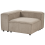 Beliani Corner Seat ARDAL Right Hand Light Brown Corduroy 5