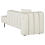 Beliani Left-Hand Chaise Longue LANNILS Fabric Off-White 5