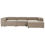 Beliani Modular Corner Sofa 4 Seater ARDAL Left Hand Light Brown Corduroy 4