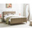 Beliani Bed Boucle LUNAN 140 x 200 cm (EU Double) Taupe 3