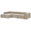 Beliani Modular Corner Sofa 4 Seater ARDAL Corduroy Light Brown Right Hand 5