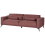 Beliani Sofa 3 Seater ANGE Fabric Burgundy 4
