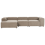 Beliani Modular Corner Sofa 4 Seater ARDAL Corduroy Light Brown Right Hand 4