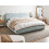Beliani Ottoman Bed BLAGNAC Chenille Light Blue 180 x 200 cm (EU Super King) 2