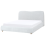 Beliani Ottoman Bed BLAGNAC Fabric Light Grey 160 x 200 cm (EU King Size) 5
