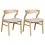 Beliani Set of 2 Dining Chairs MAROA Wood Light Beige 5