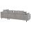 Beliani Corner Sofa 4 Seater LUNNER Corduroy Light Grey Left Hand 3