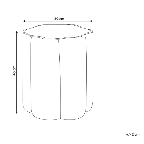 Beliani Pouffe TAPPEN Velvet Taupe 2