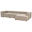 Beliani Modular Corner Sofa 4 Seater ARDAL Left Hand Light Brown Corduroy 5