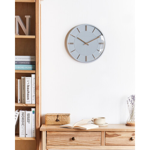 Beliani Wall Clock DAROCA 34 cm Grey 1
