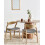 Beliani Set of 2 Dining Chairs MAROA Wood Black/ White 4