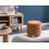 Beliani Pouffe CHILLY Boucle Golden Brown 2