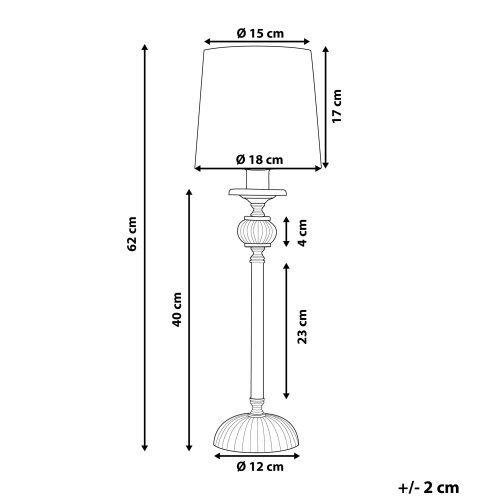 Beliani Table Lamp KUBENA Metal White 2