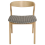 Beliani Set of 2 Dining Chairs MAROA Wood Black/ White 3