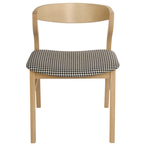 Beliani Set of 2 Dining Chairs MAROA Wood Black/ White 2