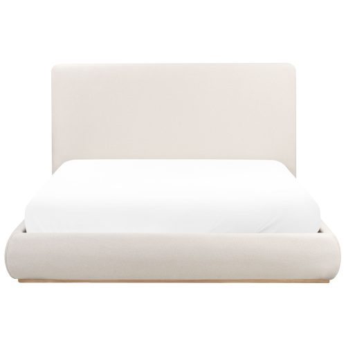 Beliani Ottoman Bed CAMPAGNE Fabric Light Beige 160 x 200 cm (EU King) 1