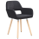 Beliani Set of 2 Dining Chairs CHICAGO Fabric Black 4