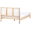 Beliani Bed Pine Wood SALERNAS 140 x 200 cm (EU Double) Light Brown 5