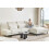 Beliani Corner Sofa 4 Seater IKAST Fabric Off-White Left Hand 2