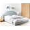 Beliani Bed Chenille VAUCLUSE 180 x 200 cm (EU Super King) Light Blue 2