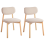 Beliani Set of 2 Dining Chairs MILLS Boucle Light Brown/Light Beige 4