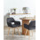 Beliani Set of 2 Dining Chairs CHICAGO Fabric Black 2