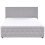 Beliani Ottoman Bed AMIENS Fabric Light Grey 160 x 200 cm (EU King Size) 7