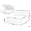 Beliani Ottoman Bed AMIENS Fabric Light Grey 160 x 200 cm (EU King Size) 4