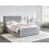 Beliani Ottoman Bed AMIENS Fabric Light Grey 140 x 200 cm (EU Double) 4