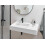 Beliani Wall Hung Basin CUSCO 900 x 480 mm Mineral Cast White 2