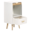 Beliani 1 Drawer Bedside Table NESIKA White 4
