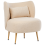 Beliani Armchair OTSBY II with Cushion Boucle Beige 4