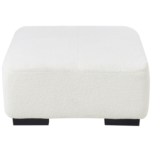 Beliani Ottoman LUNGO Boucle White 2