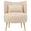 Beliani Armchair OTSBY II with Cushion Boucle Beige 5