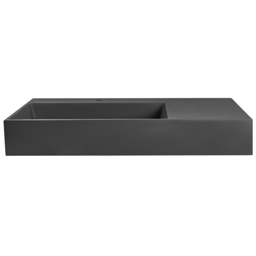 Beliani Wall Hung Basin CUSCO 900 x 480 mm Mineral Cast Black 2