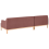 Beliani Corner Sofa 3 Seater SOSJO Fabric Burgundy Right Hand 5