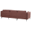 Beliani Corner Sofa 3 Seater ALTAN Fabric Burgundy Left Hand 5