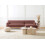 Beliani Corner Sofa SOSJO Fabric Burgundy Left Hand 2