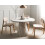 Beliani Dining Table MERE White Marble 120 cm 120 cm 2