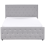 Beliani Ottoman Bed AMIENS Fabric Light Grey 140 x 200 cm (EU Double) 8