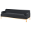 Beliani Sofa 3 Seater SOSJO Fabric Black 4